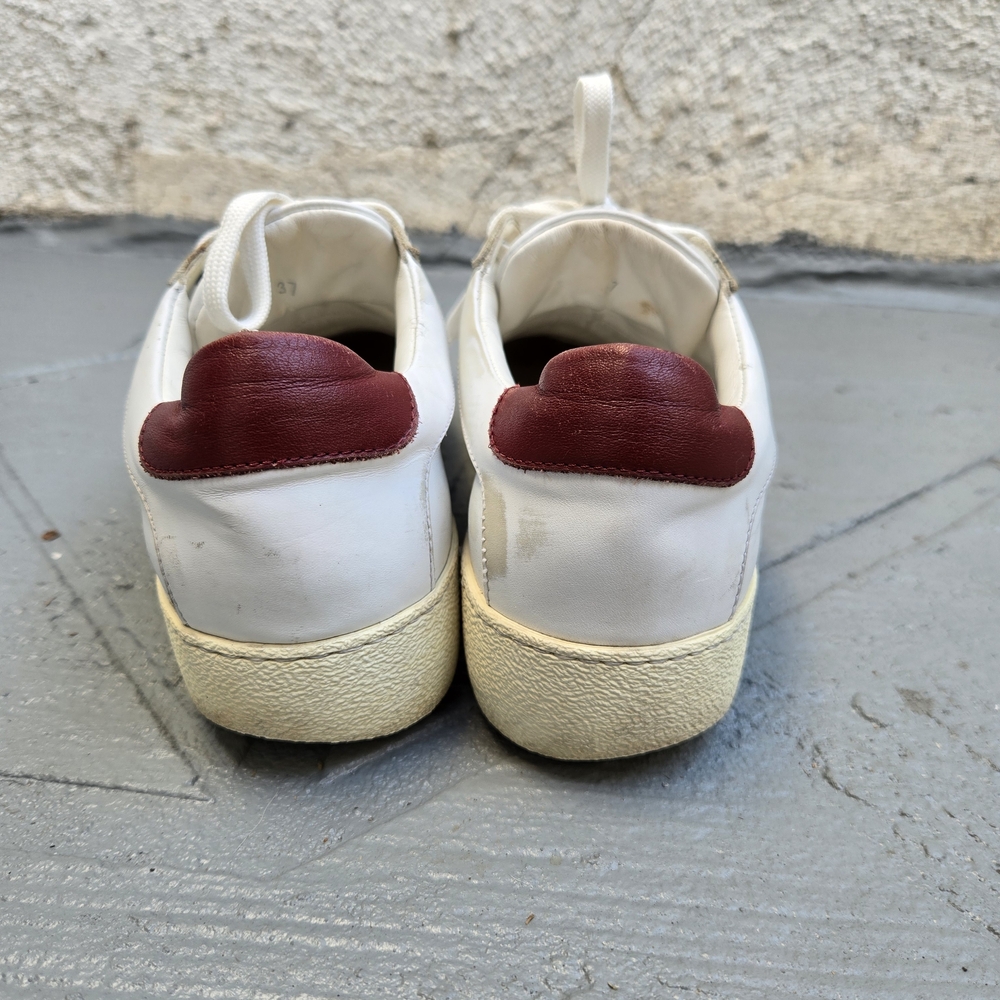 Moncler White and Red Women Sneakers Size 37 - Picture 3 of 8